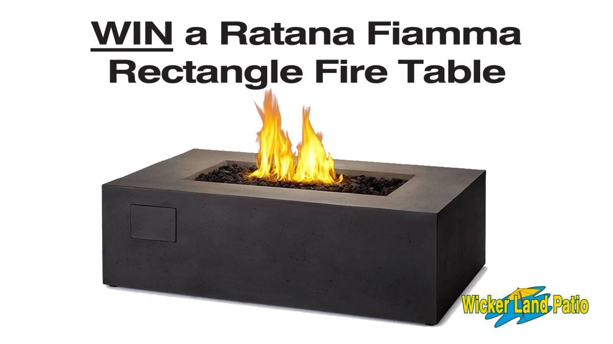 Win a Ratana Fiamma Rectangle Fire Table from Wicker Land!